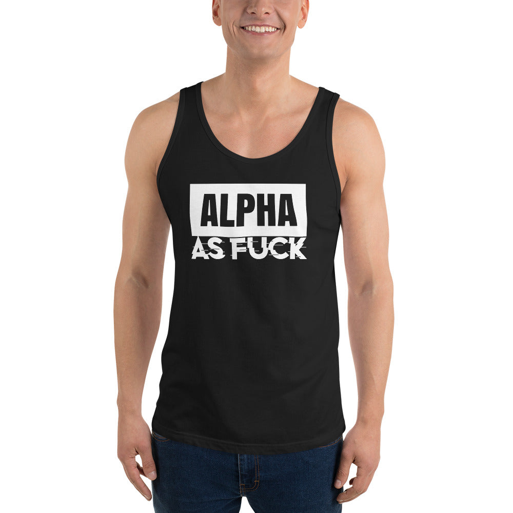 ALPHA AS FUCK - Unisex Tank, black