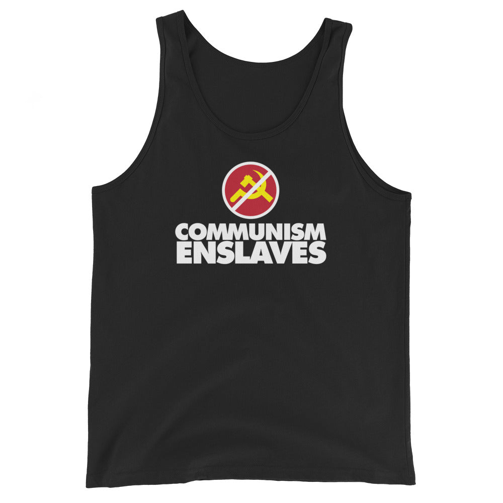 COMMUNISM ENSLAVES -- Unisex Tank Top (black)