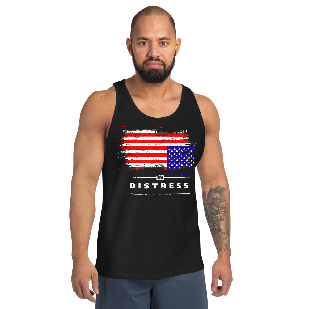 AMERICA IN DISTRESS -- Unisex Tank Top (all colors)