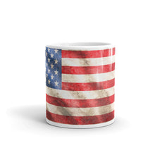 Load image into Gallery viewer, AMERICAN FLAG -- White glossy mug
