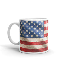 Load image into Gallery viewer, AMERICAN FLAG -- White glossy mug
