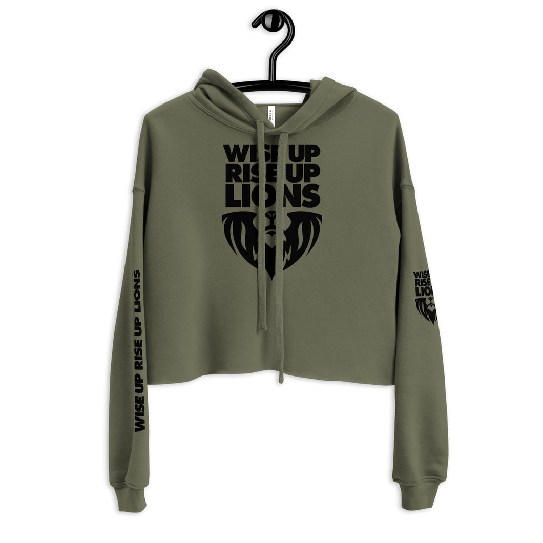 WISE UP RISE UP LIONS // Crop Hoodie