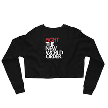 Load image into Gallery viewer, FIGHT THE NWO - Crop Sweatshirt (black)
