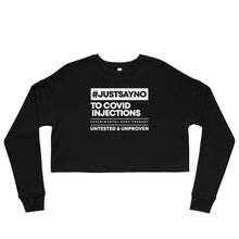 Load image into Gallery viewer, #JUSTSAYNO - Crop Sweatshirt (black)
