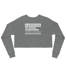 Load image into Gallery viewer, #JUSTSAYNO - Crop Sweatshirt (grey)
