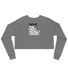 Load image into Gallery viewer, FIGHT THE NWO - Crop Sweatshirt (grey)
