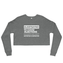 Load image into Gallery viewer, #JUSTSAYNO - Crop Sweatshirt (grey)
